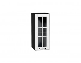 Шкаф верхний с 1-ой остекленной дверцей Дублин Special White/Graphite 716*300*318