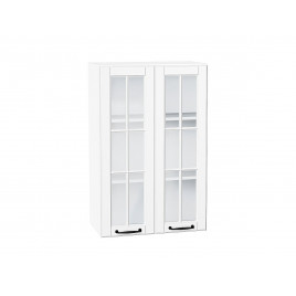 Шкаф верхний с 2-мя остекленными дверцами Дублин Special White/Белый 920*600*318