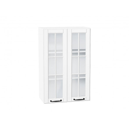Шкаф верхний с 2-мя остекленными дверцами Дублин Special White/Белый 920*600*318