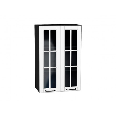 Шкаф верхний с 2-мя остекленными дверцами Дублин Special White/Graphite 920*600*318
