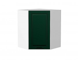 Шкаф верхний угловой Дублин Special Green/Белый 716*600*600