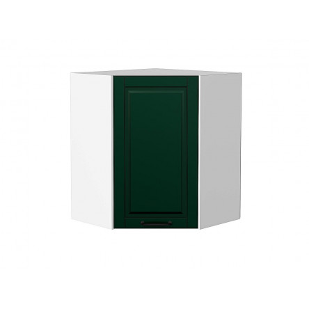 Шкаф верхний угловой Дублин Special Green/Белый 716*600*600