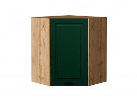 Шкаф верхний угловой Дублин Special Green/Дуб Вотан 716*600*600