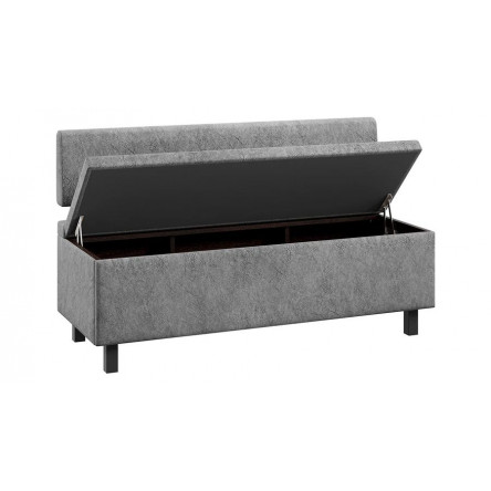 Скамья прямая Брайтон (1300 мм) Венге Цаво, Wellmart Silver