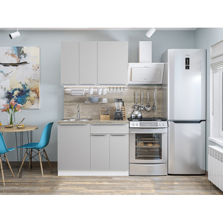 Модульная кухня Фьюжн-05 Silky Light Grey
