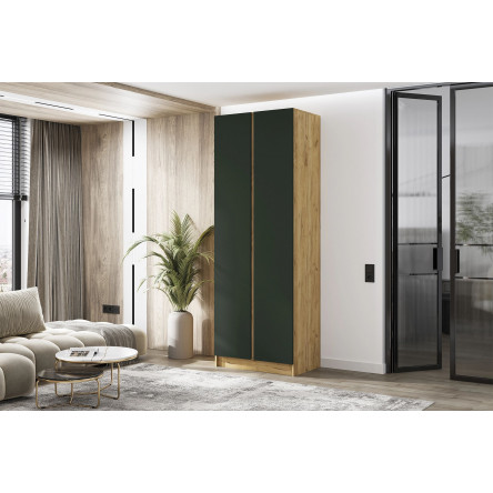 Шкаф 2-х створчатый Келвин дуб крафт/изумрудный 08-218224