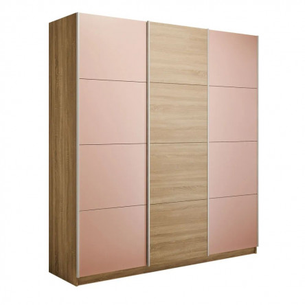 Шкаф-купе Прайм 3-х дверный (2 Стекла пудра/ЛДСП), 210х57х230 см бежевый