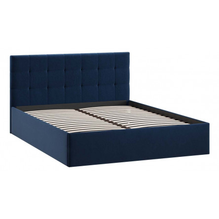 Кровать без ПМ Джоли Тип 1 (без подъемного механизма) Микровелюр Wellmart Blue
