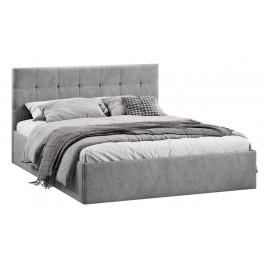 Кровать без ПМ Джоли Тип 1 (без подъемного механизма) Микровелюр Wellmart Silver