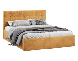 Кровать без ПМ Джоли Тип 1 (без подъемного механизма) Микровелюр Wellmart Yellow