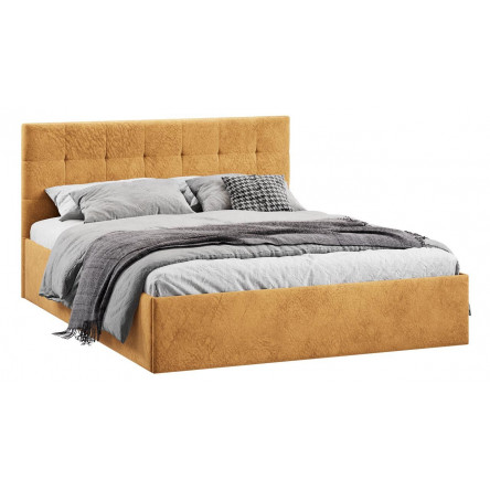 Кровать без ПМ Джоли Тип 1 (без подъемного механизма) Микровелюр Wellmart Yellow