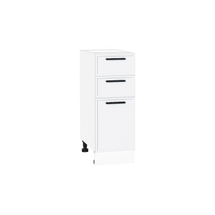 Шкаф нижний с 3-мя ящиками Фрейм White Silk / Белый 816х300х484