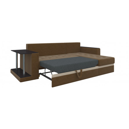 Угловой диван Атланта М - Вельвет люкс Коричневый